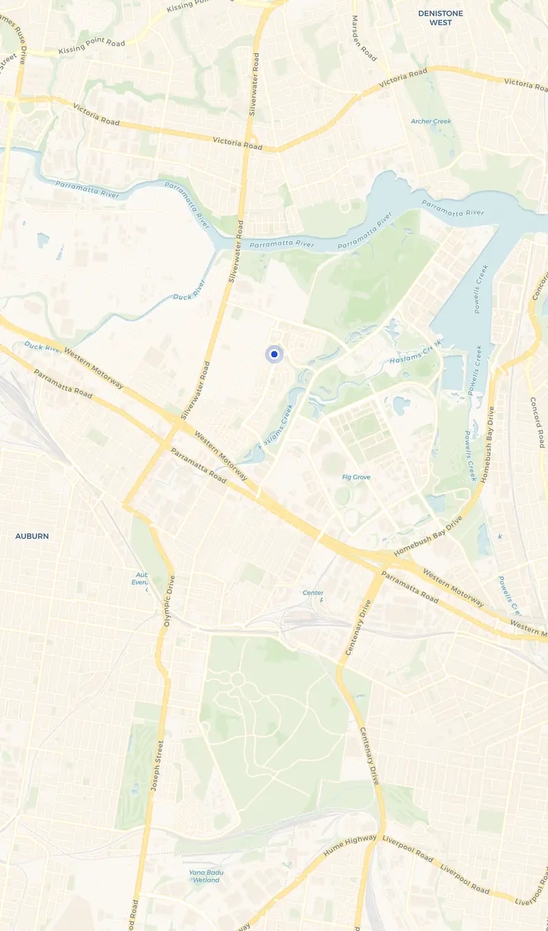 Map of the Newington service area and the surrounding suburbs we cover.